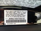 1997 Acura NSX T Info Tag