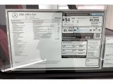 2022 Mercedes-Benz G 63 AMG Window Sticker