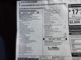 2022 Dodge Challenger R/T Scat Pack Dynamics Package Window Sticker
