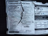 2022 Dodge Challenger R/T Scat Pack Window Sticker