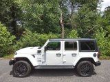 2022 Bright White Jeep Wrangler Unlimited Sahara 4XE Hybrid #144668342
