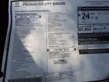 2022 Ram ProMaster City Wagon Window Sticker