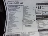 2022 Dodge Challenger 1320 Window Sticker