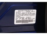 2020 Q50 Color Code for Iridium Blue - Color Code: RAY
