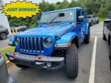 2022 Hydro Blue Pearl Jeep Wrangler Unlimited Rubicon 4x4 #144703768