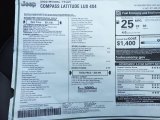 2022 Jeep Compass Latitude Lux 4x4 Window Sticker