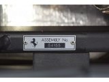 2004 Ferrari 360 Spider Info Tag