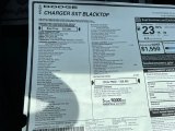 2022 Dodge Charger SXT Blacktop Window Sticker