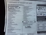 2022 Dodge Durango GT Blacktop AWD Window Sticker