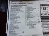 2022 Dodge Challenger R/T Scat Pack Shaker Window Sticker