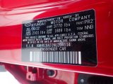 2022 Venue Color Code for Scarlet Red Pearl - Color Code: PR2