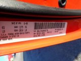 2008 Challenger Color Code for HEMI Orange - Color Code: PLC