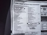 2022 Dodge Challenger R/T Scat Pack Widebody Window Sticker