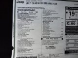 2023 Jeep Gladiator Mojave 4x4 Window Sticker