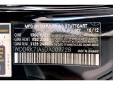 2013 SLS Color Code for Obsidian Black Metallic - Color Code: 197