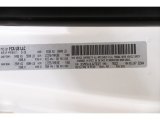 2018 2500 Color Code for Bright White - Color Code: PW7