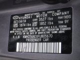 2015 Accent Color Code for Triathlon Gray - Color Code: N9S
