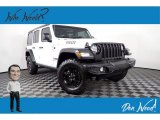 2022 Bright White Jeep Wrangler Unlimited Willys 4x4 #145258143