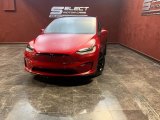 Red Multi-Coat Tesla Model X in 2022
