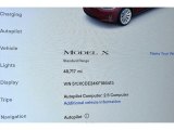 2019 Tesla Model X Standard Range Info Tag