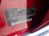 2023 Sonata Color Code for Ultimate Red - Color Code: R2P