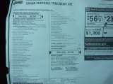 2022 Jeep Grand Cherokee Trailhawk 4XE Hybrid Window Sticker