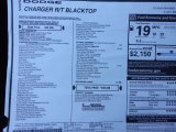 2022 Dodge Charger R/T Blacktop Window Sticker