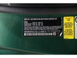 2020 Hardtop Color Code for British Racing Green IV Metallic - Color Code: C3B