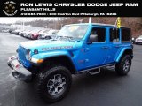 2022 Hydro Blue Pearl Jeep Wrangler Unlimited Rubicon 4x4 #145482912