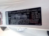 2023 Tucson Color Code for Serenity White - Color Code: W6H