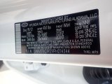 2023 Tucson Color Code for Serenity White - Color Code: W6H