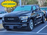 2021 Diamond Black Crystal Pearl Ram 1500 Laramie Crew Cab 4x4 #145545694