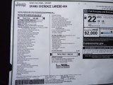 2023 Jeep Grand Cherokee Laredo 4x4 Window Sticker