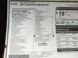 2023 Jeep Gladiator Rubicon 4x4 Window Sticker
