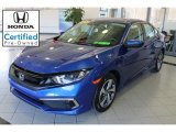 2020 Aegean Blue Metallic Honda Civic LX Sedan #145637188