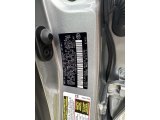 2023 Camry Color Code for Celestial Silver Metallic - Color Code: 1J9