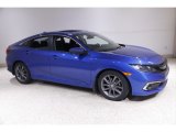 2021 Aegean Blue Metallic Honda Civic EX Sedan #145682320