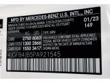 2023 GLE Color Code for Polar White - Color Code: 149