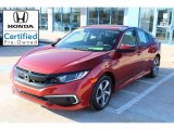 2020 Molten Lava Pearl Honda Civic LX Sedan #145800217