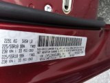 2019 Cherokee Color Code for Velvet Red Pearl - Color Code: PRV