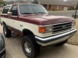 1990 Cabernet Red Ford Bronco XLT 4x4 #145964185
