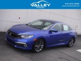 2020 Aegean Blue Metallic Honda Civic EX Sedan #145983124