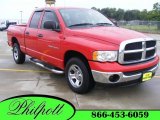 2005 Flame Red Dodge Ram 1500 SLT Quad Cab #14585359