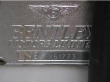 1999 Bentley Azure  Info Tag