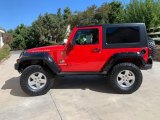 Flame Red Jeep Wrangler in 2008