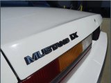 1986 Ford Mustang LX Coupe Marks and Logos