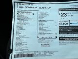 2023 Dodge Challenger SXT Blacktop Window Sticker
