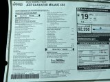 2023 Jeep Gladiator Mojave 4x4 Window Sticker