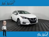 Aspen White Tricoat Nissan Versa in 2020