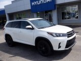 Blizzard Pearl White Toyota Highlander in 2019